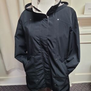 Forecaster Of Boston Black Hooded Coat With Removable Lining Large